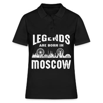 Moscou Légendes Russie Skyline - Polo Femme - noir - Devant - Ailine (174cm)
