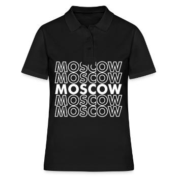 Moscou Russie Souvenir touristique - Polo Femme - noir - Devant - Ailine (174cm)