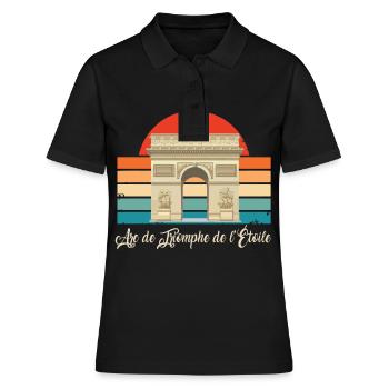 Triumphbogen Paris Arc de Triumphe Frankreich - Frauen Polo Shirt - Schwarz - Vorne - Ailine (174cm)