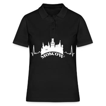 Moscou Heartbeat Russie Russes - Polo Femme - noir - Devant - Ailine (174cm)