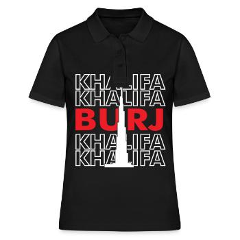 Burj Khalifa EAU Moyen-Orient Dubaï Désert - Polo Femme - noir - Devant - Ailine (174cm)