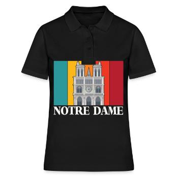 Cathédrale Notre-Dame Paris France - Polo Femme - noir - Devant - Ailine (174cm)