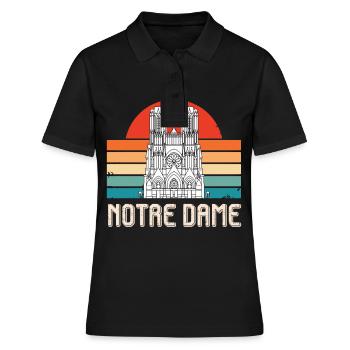 Cathédrale Notre-Dame de Paris France - Polo Femme - noir - Devant - Ailine (174cm)