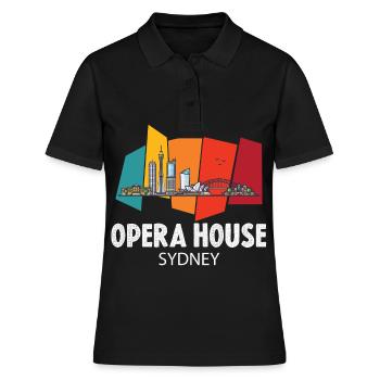 Opera House Skyline Sydney Australie Symphonie - Polo Femme - noir - Devant - Ailine (174cm)