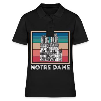 Notre Dame Cathedral Paris city centre - Women's Polo Shirt - black - Front - Ailine (174cm)