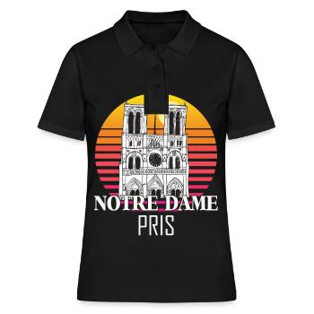 Cathédrale Notre-Dame de France à Paris - Polo Femme - noir - Devant - Ailine (174cm)