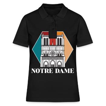 Paris Cathédrale Notre-Dame France - Polo Femme - noir - Devant - Ailine (174cm)