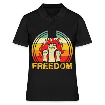 Liberté Faust Mandela Afrique du Sud - Polo Femme - noir - Devant - Ailine (174cm)