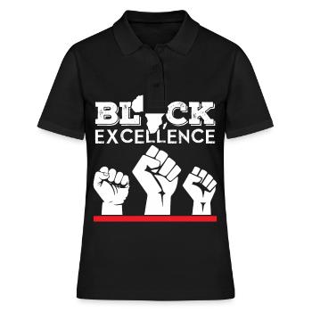 Mandela Black Excellence Freedom Afrique du Sud - Polo Femme - noir - Devant - Ailine (174cm)