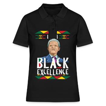 Black Excellence Mandela Freedom Afrique du Sud - Polo Femme - noir - Devant - Ailine (174cm)