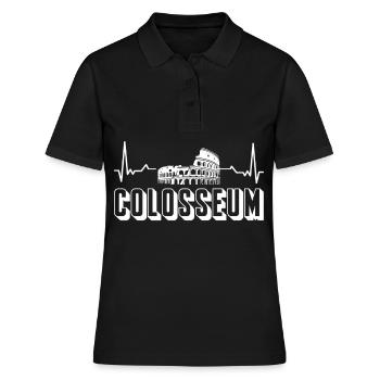 Kolosseum Herzschlag antikes Rom Gladiator - Frauen Polo Shirt - Schwarz - Vorne - Ailine (174cm)