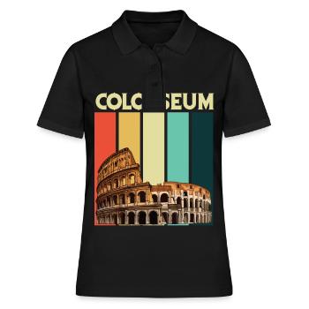 Kolosseum Gladiator Arena Römer Zweikampf - Frauen Polo Shirt - Schwarz - Vorne - Ailine (174cm)