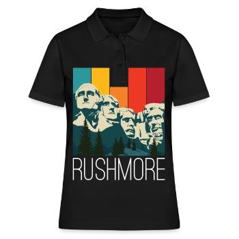 Rushmore Dakota US Präsidenten Denkmal - Frauen Polo Shirt - Schwarz - Vorne - Ailine (174cm)