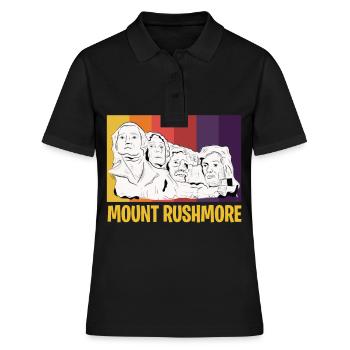 Mount Rushmore Amerika Präsidenten Denkmal - Frauen Polo Shirt - Schwarz - Vorne - Ailine (174cm)