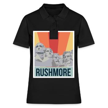 Rushmore Präsidenten Amerika Black Hills - Frauen Polo Shirt - Schwarz - Vorne - Ailine (174cm)