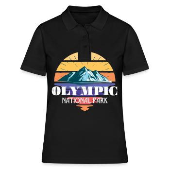Olymp Nationalpark Gebirge Washington Wandern - Frauen Polo Shirt - Schwarz - Vorne - Ailine (174cm)