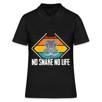 Schlange Boa Constrictor Kobra Zoo - Frauen Polo Shirt - Schwarz - Vorne - Ailine (174cm)