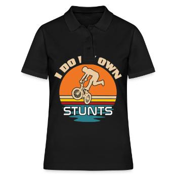 Cascades à vélo BMX Cyclisme Cycologue - Polo Femme - noir - Devant - Ailine (174cm)
