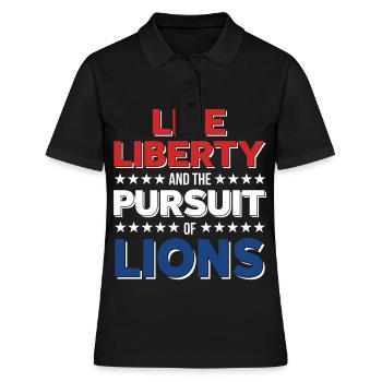 Lions Happiness Safari Afrique Savannah - Polo Femme - noir - Devant - Ailine (174cm)