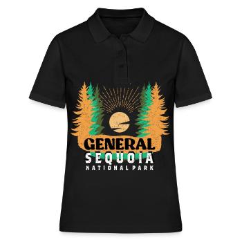 General Sequoia Nationalpark Mammutbäume Nevada - Frauen Polo Shirt - Schwarz - Vorne - Ailine (174cm)