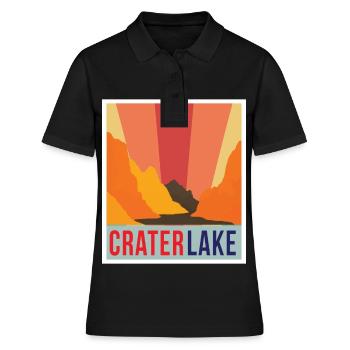 Crater Lake National Park Oregon Randonnée Nature Vulk - Polo Femme - noir - Devant - Ailine (174cm)