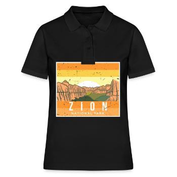 Parc national de Zion Utah Canyon Souvenir - Polo Femme - noir - Devant - Ailine (174cm)