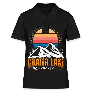 Parc national de Crater Lake Mountain Souvenir Randonnée Nat - Polo Femme - noir - Devant - Ailine (174cm)
