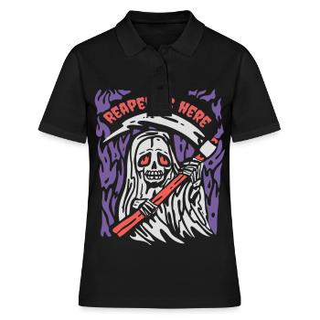 Halloween Reaper Sense Horror Grim Reaper - Women's Polo Shirt - black - Front - Ailine (174cm)