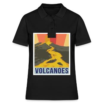 Nationalpark Souvenir Vulkan Insel Vulkane Hawaii - Frauen Polo Shirt - Schwarz - Vorne - Ailine (174cm)