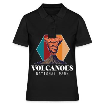 Vulkan Insel Nationalpark Hawaii Vulkan Souvenir - Frauen Polo Shirt - Schwarz - Vorne - Ailine (174cm)