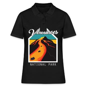 Vulkan Nationalpark Insel Hawaii Vulkan Souvenir - Frauen Polo Shirt - Schwarz - Vorne - Ailine (174cm)
