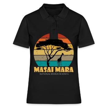 Serengeti Masai Mara Réserve nationale Kenya Safari - Polo Femme - noir - Devant - Ailine (174cm)
