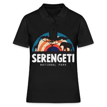 Parc National d’Afrique Serengeti Souvenir Big Five Sa - Polo Femme - noir - Devant - Ailine (174cm)