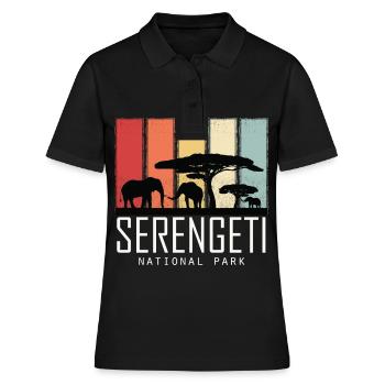 Parc national de Tanzanie Afrique Safari Serengeti Souv - Polo Femme - noir - Devant - Ailine (174cm)