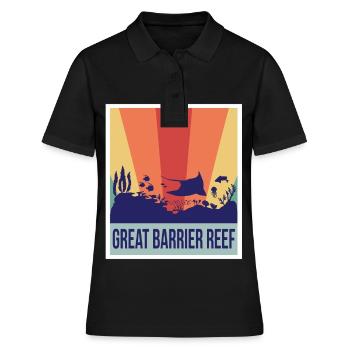 Tauchen Great Barrier Reef Souvenir Australien Tau - Frauen Polo Shirt - Schwarz - Vorne - Ailine (174cm)