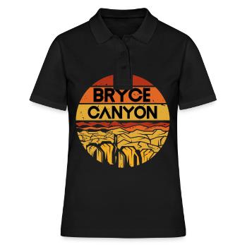 Bryce Canyon National Park Tourist Souvenir Utah Wa - Polo Femme - noir - Devant - Ailine (174cm)