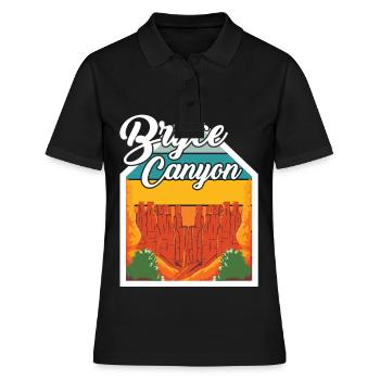 Mur de formation rocheuse de Bryce Canyon Utah - Polo Femme - noir - Devant - Ailine (174cm)
