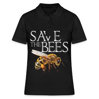 Save The Bees Apiculture Honey Bee Queen Bee Imk - Polo Femme - noir - Devant - Ailine (174cm)