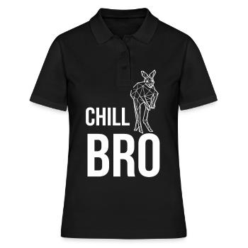 Kangourou Chill Bro Australie Marsupiaux Drôle - Polo Femme - noir - Devant - Ailine (174cm)
