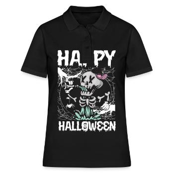 Halloween Costume Pumpkin Attack Cauchemar - Polo Femme - noir - Devant - Ailine (174cm)