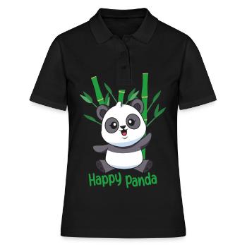 Panda Love Cute Pandas Animal Lovers Bambou - Polo Femme - noir - Devant - Ailine (174cm)