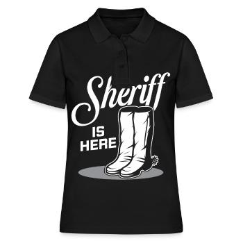 Sheriff est Sheriff Boots Sheriffstar Pistol ici - Polo Femme - noir - Devant - Ailine (174cm)