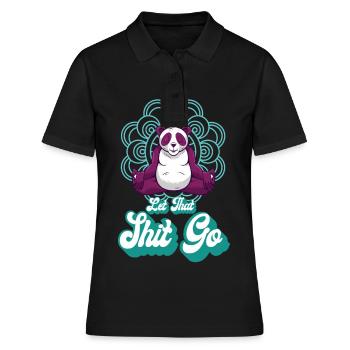 Panda Gaming Retro Mignon Pandas Animal Lovers - Polo Femme - noir - Devant - Ailine (174cm)