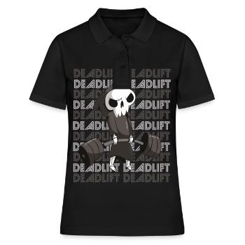 Deadlift Till Death Gym Workout Motivation - Polo Femme - noir - Devant - Ailine (174cm)