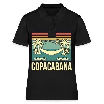 Copacabana Rio Palms Summer Beach Sun Brésil - Polo Femme - noir - Devant - Ailine (174cm)