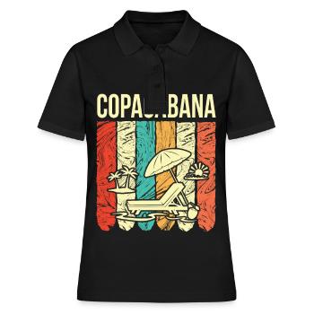 Copacabana Vacances Rio Palms Summer Beach Sun B - Polo Femme - noir - Devant - Ailine (174cm)