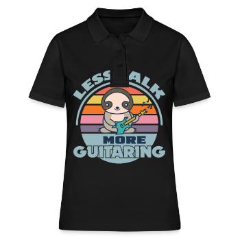 guitarist rock guitar guitarist musician guitarist - Women's Polo Shirt - black - Front - Ailine (174cm)