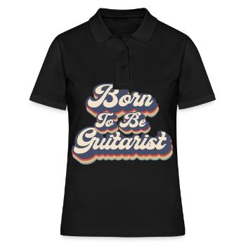 Guitariste de rock Musicien de guitare rock Chanteur de guitare - Polo Femme - noir - Devant - Ailine (174cm)