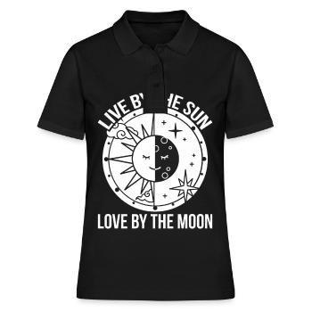Lune Soleil Jour Lune Phase Lune Phases Lunaires de la Lune - Polo Femme - noir - Devant - Ailine (174cm)