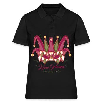 Carnaval Nouvelle-Orléans Souvenir Bourbon Street Louis - Polo Femme - noir - Devant - Ailine (174cm)